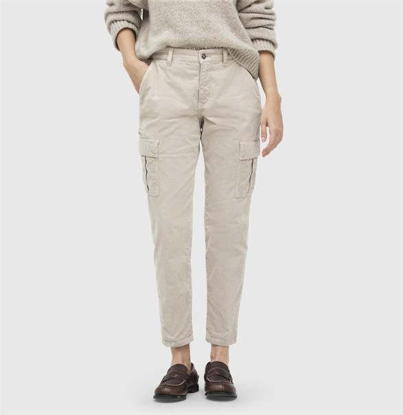 MAC JEANS - RICH CARGO, Baby soft corduroy weiß