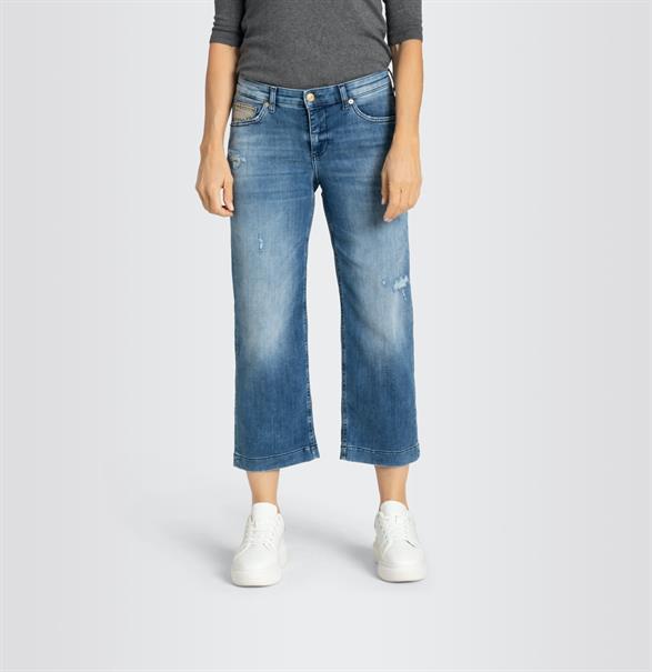 MAC JEANS - RICH CULOTTE rock, Light authentic denim blau