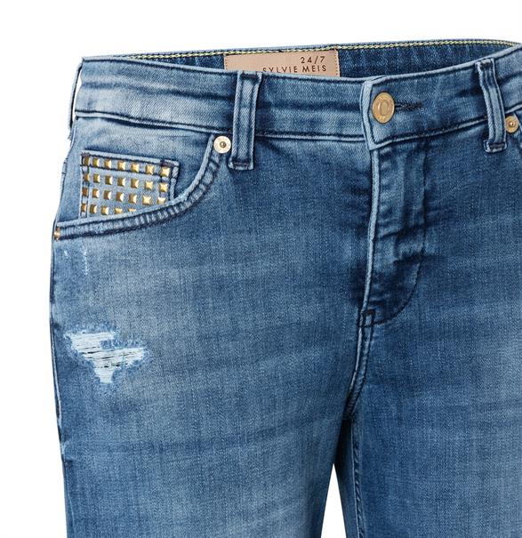 MAC JEANS - RICH CULOTTE rock, Light authentic denim blau