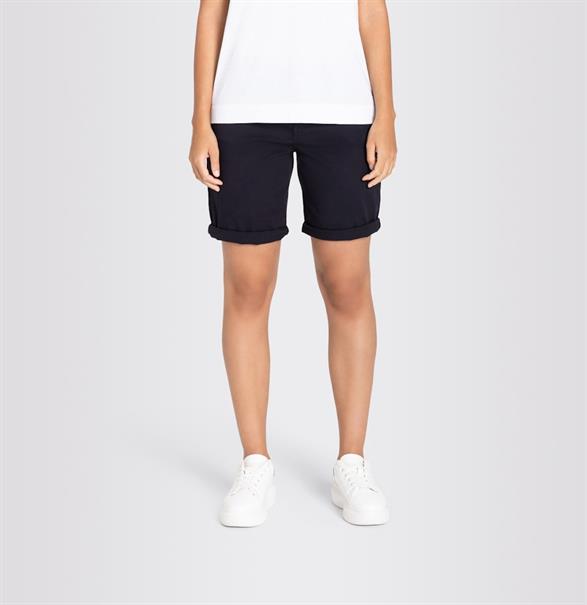 MAC JEANS - SHORTY, Fade out gabardine blau