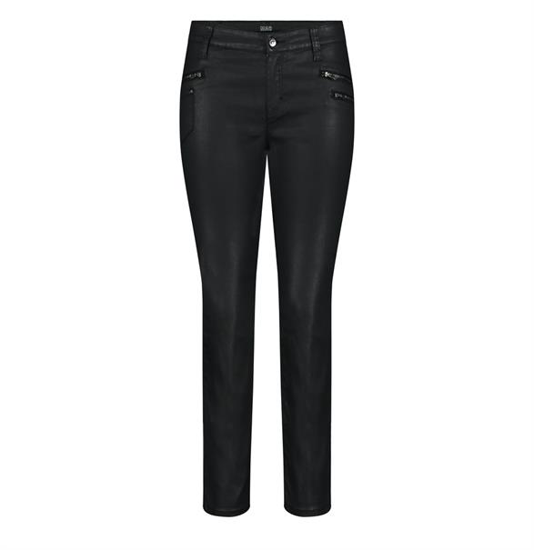 MAC JEANS - SLIM function, Coated cotton tencel schwarz