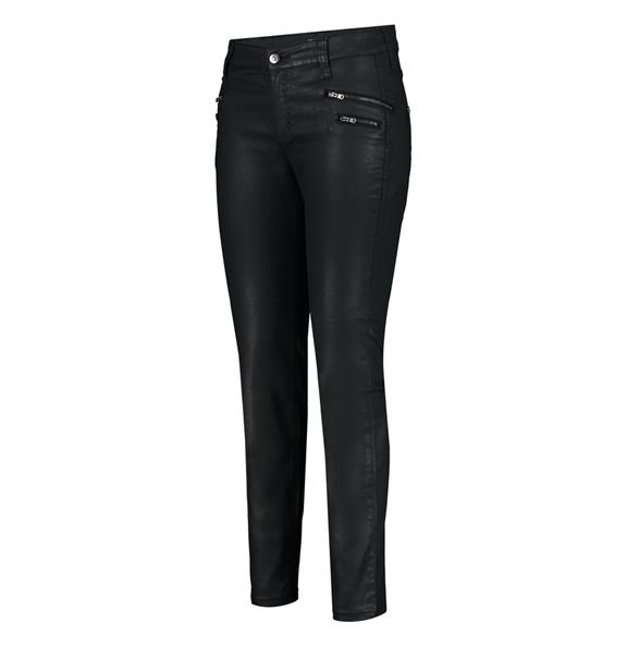 MAC JEANS - SLIM function, Coated cotton tencel schwarz