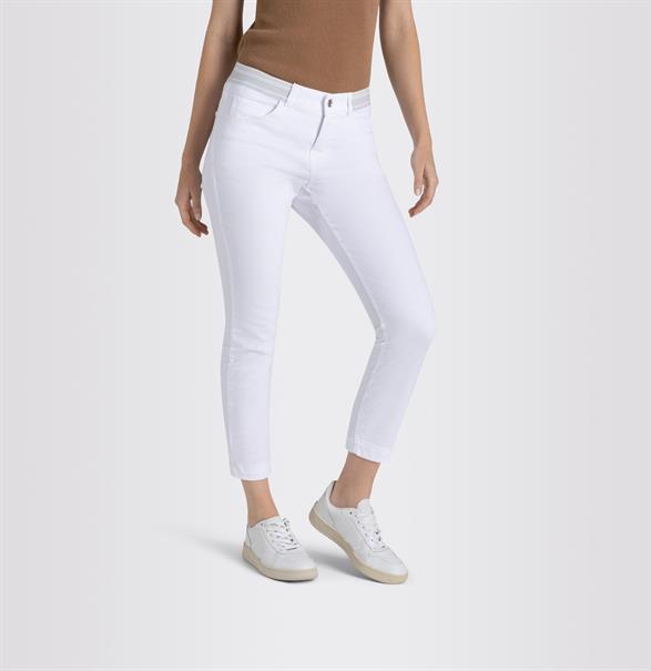 MAC JEANS - SLIM SPORT cropped, Ultra light weight denim weiß