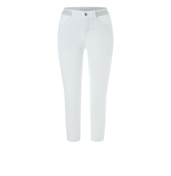 MAC JEANS - SLIM SPORT cropped, Ultra light weight denim weiß