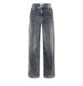 MAC JEANS - WIDELEG, Velvet denim grau