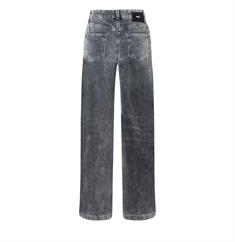 MAC JEANS - WIDELEG, Velvet denim grau