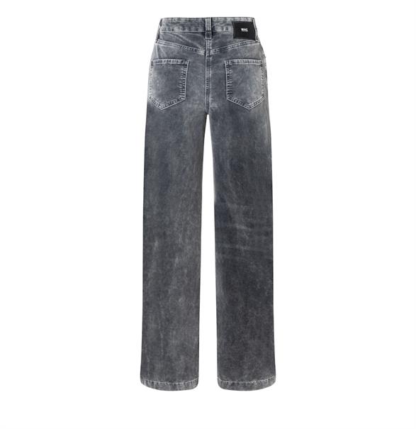 MAC JEANS - WIDELEG, Velvet denim grau