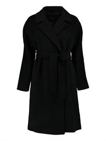 Mantel mit Bindegürtel black
