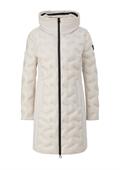 Mantel mit Kapuze im Kragen creme
