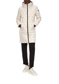 Mantel mit Kapuze im Kragen creme