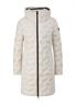 Mantel mit Kapuze im Kragen creme