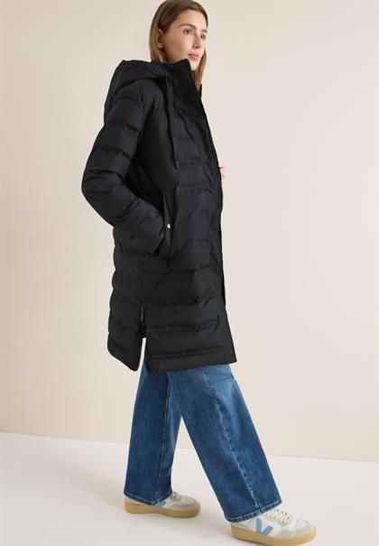Mantel mit nahtloser Steppung black
