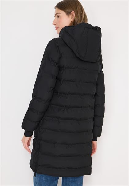 Mantel mit nahtloser Steppung black