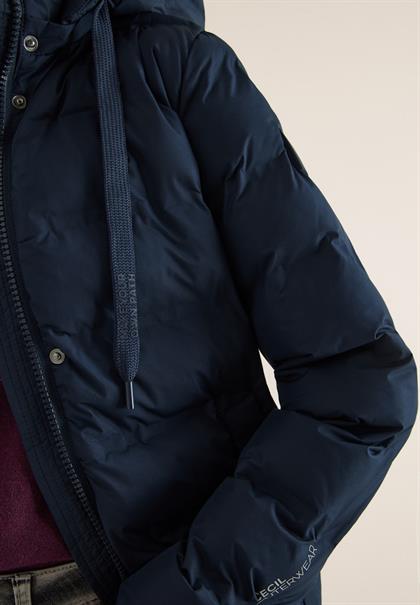 Mantel mit nahtloser Steppung dark navy blue