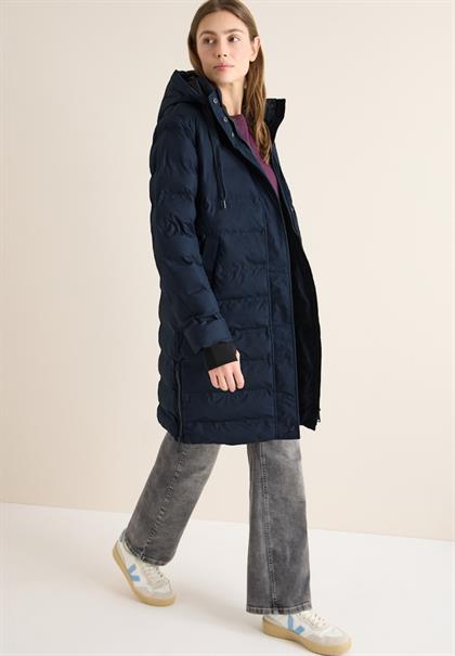 Mantel mit nahtloser Steppung dark navy blue