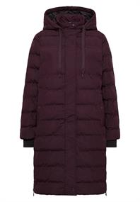 Mantel mit nahtloser Steppung dark plum