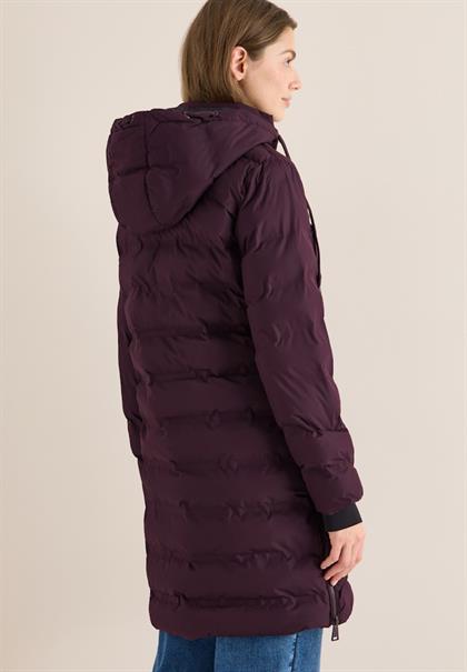 Mantel mit nahtloser Steppung dark plum
