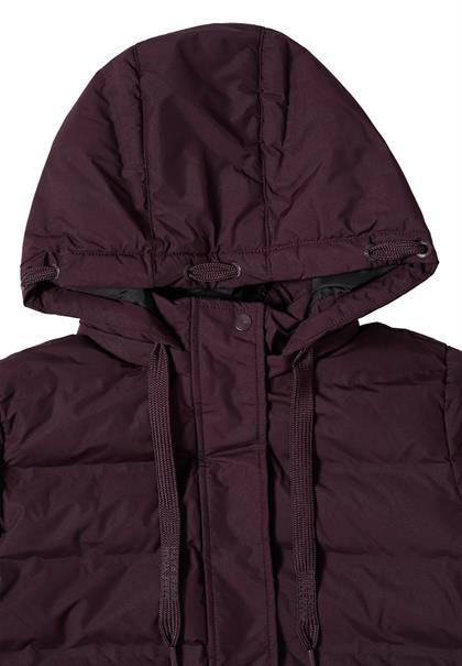 Mantel mit nahtloser Steppung dark plum