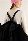 Mantel mit Rucksack Strings black