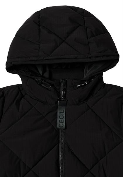 Mantel mit Rucksack Strings black