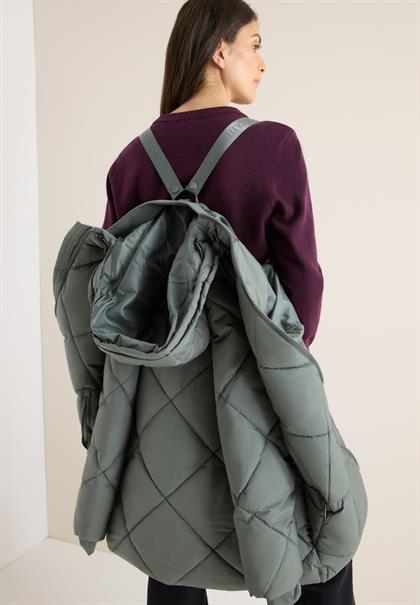 Mantel mit Rucksack Strings pastel olive
