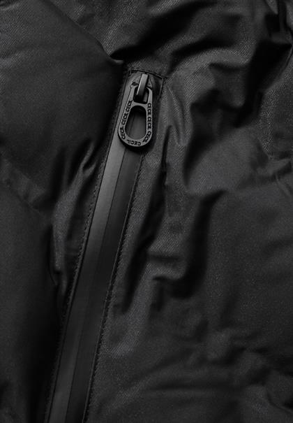 Mantel mit Schweißnähten black