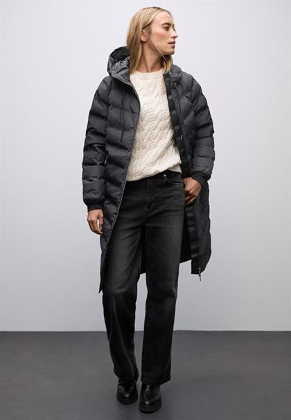 Mantel mit Steppmuster obsidian blue