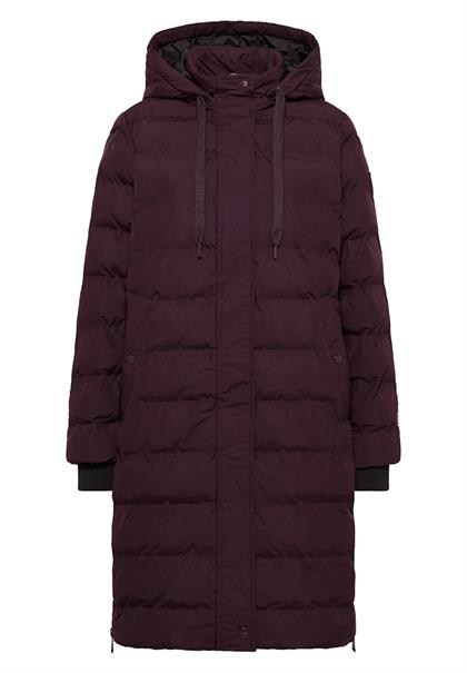Mantel mit verklebten Nähten dark plum