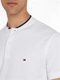 MAO COLLAR LOGO SLIM POLO weiß