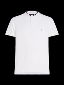 MAO COLLAR LOGO SLIM POLO weiß