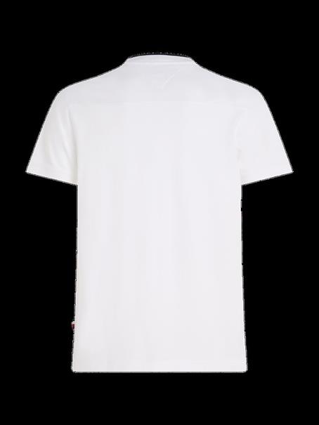 MAO COLLAR LOGO SLIM POLO weiß
