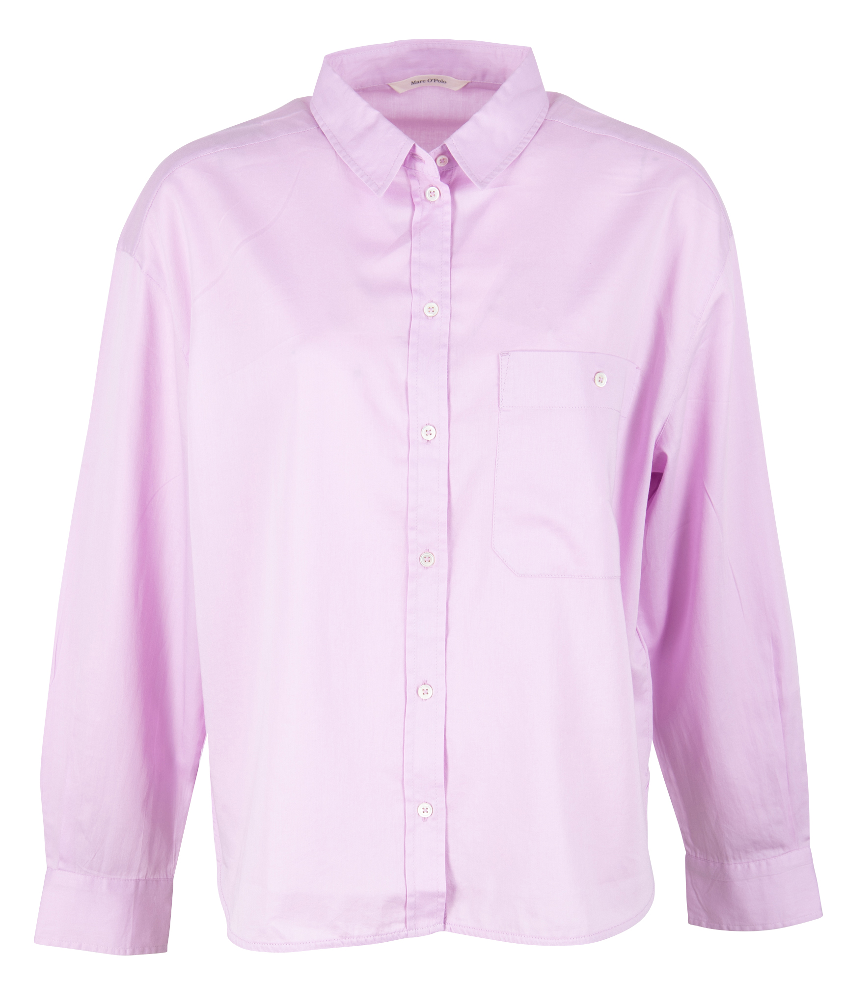 Marc O'Polo Damen Bluse 102093442101 Breezy Lilac - mit brusttasche