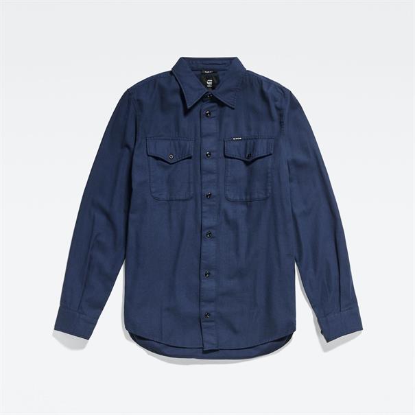 Marine Slim Shirt l\s sartho blue gd