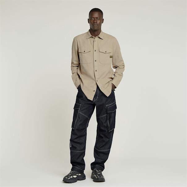 Marine Slim Shirt l\s vintage khaki gd