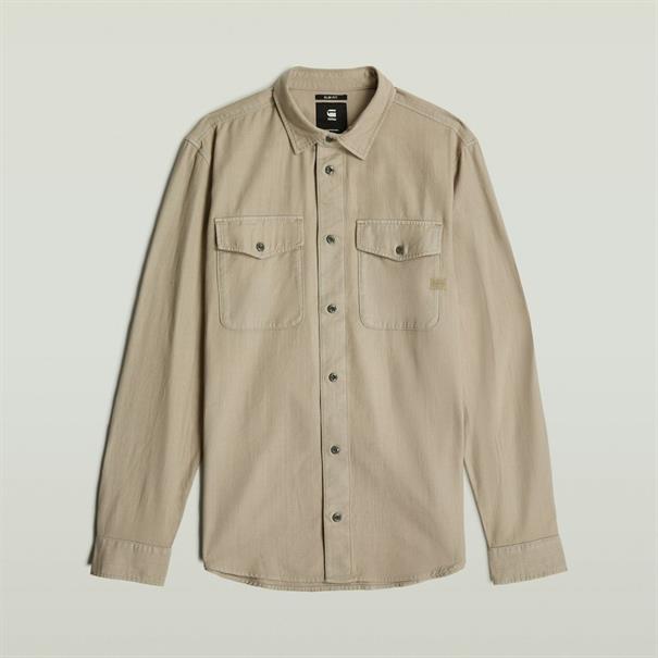 Marine Slim Shirt l\s vintage khaki gd