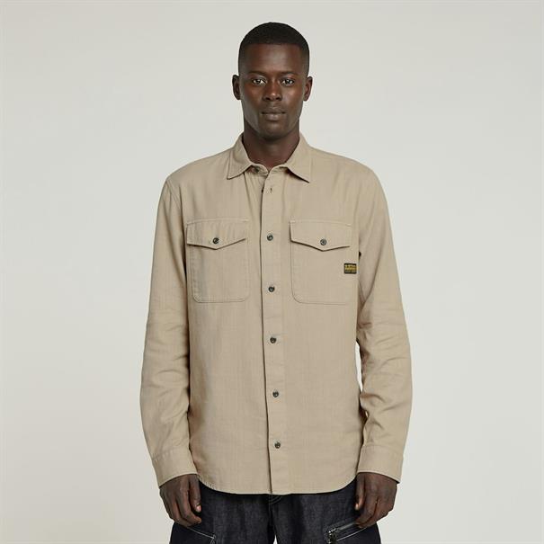 Marine Slim Shirt l\s vintage khaki gd