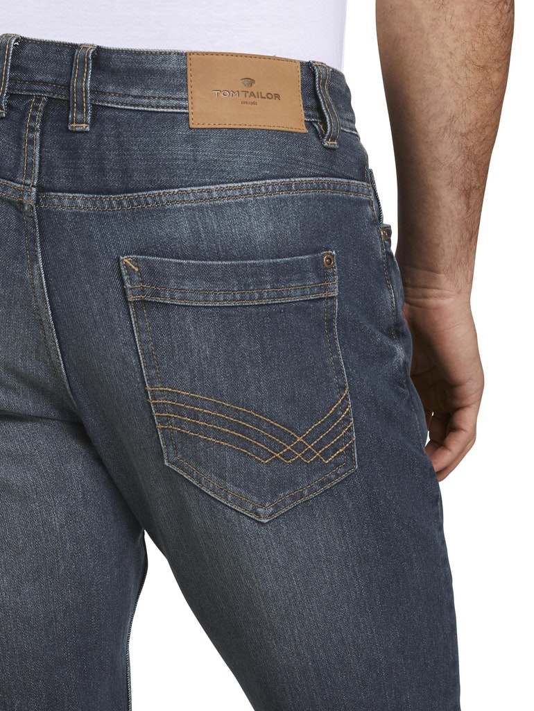Tom Tailor Herren Jeans Marvin Straight Jeans mid stone wash denim bequem  online kaufen bei