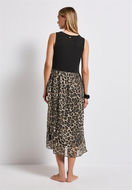 Materialmix Kleid black