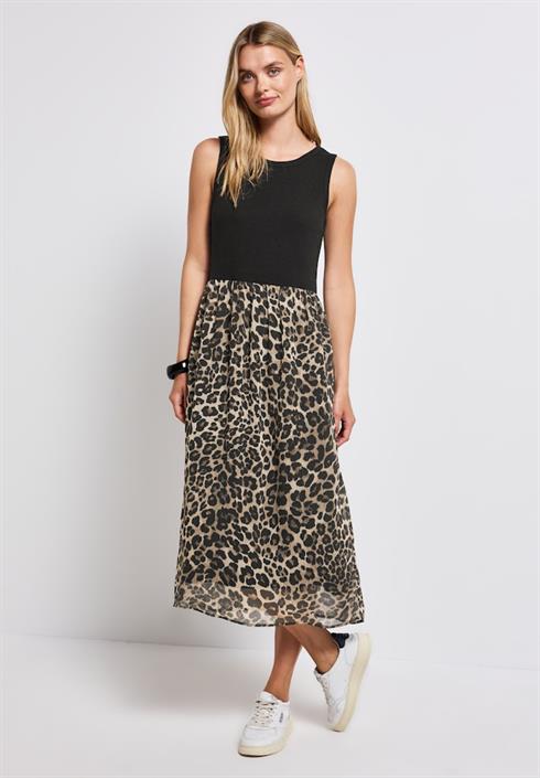 materialmix-kleid-black
