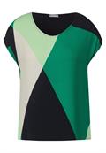 Materialmix Printshirt fresh spring green