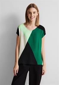 Materialmix Printshirt fresh spring green