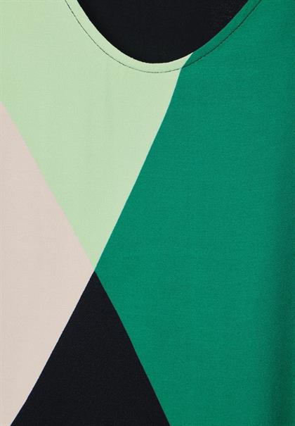 Materialmix Printshirt fresh spring green