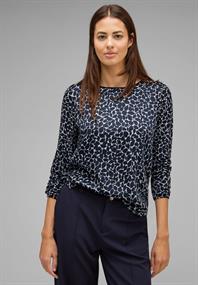 Materialmix Shirt deep blue