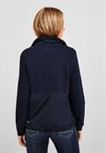 Materialmix Strickjacke deep blue