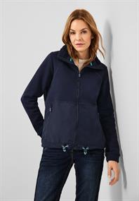 Materialmix Strickjacke deep blue