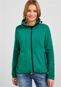 Materialmix Strickjacke smaragd green