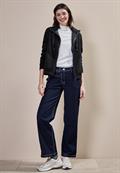 Materialmix Sweatjacke black