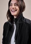 Materialmix Sweatjacke black