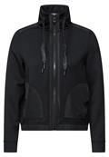 Materialmix Sweatjacke black