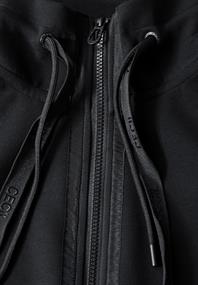Materialmix Sweatjacke black